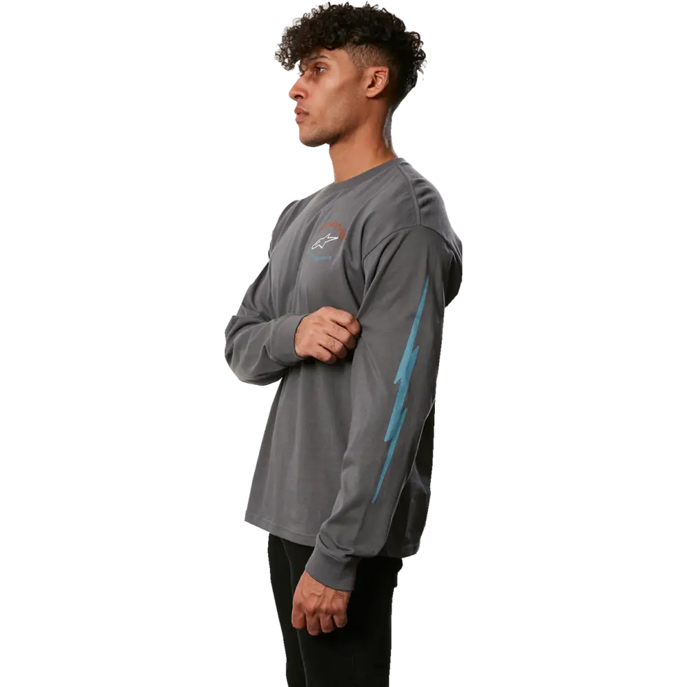 ALPINESTARS Full Face Long-Sleeve T-Shirt - Charcoal - Large 12337120018L