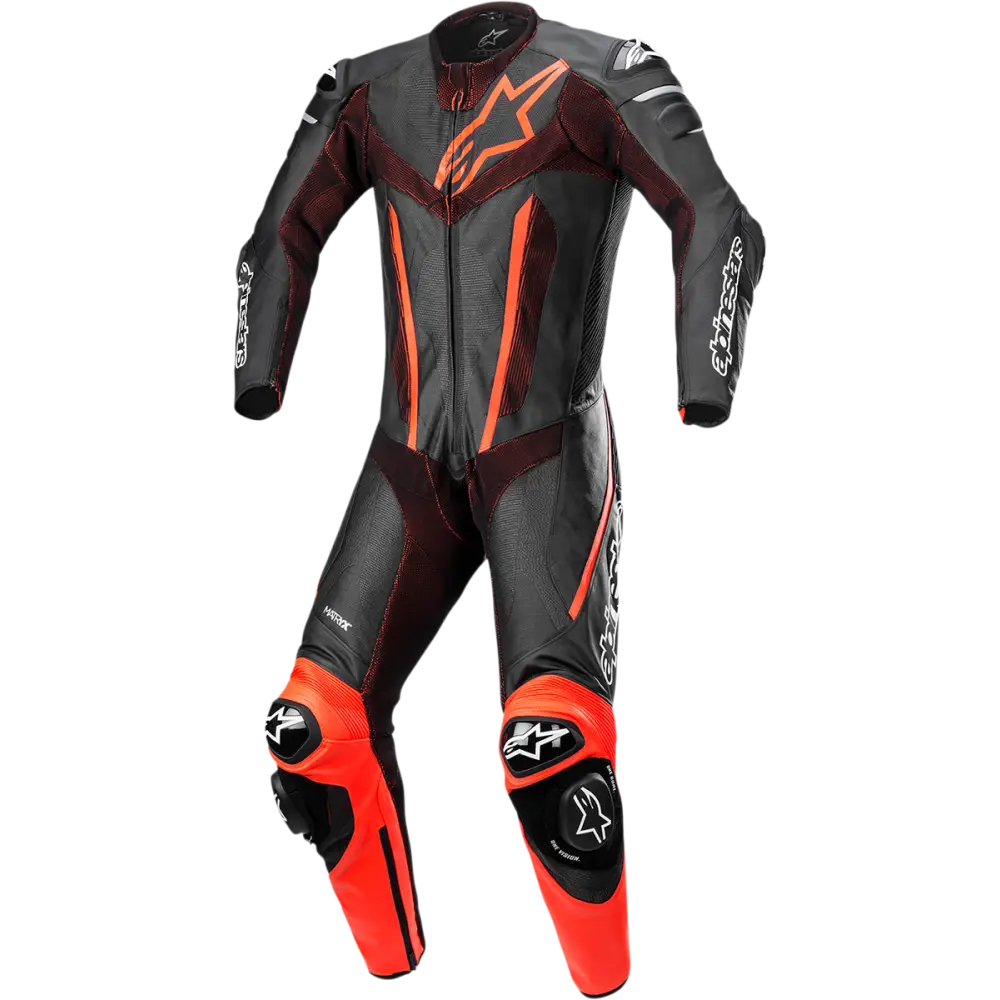 ALPINESTARS Fusion 1-Piece Suit - Black/Red Fluorescent - US 36 / EU 46 3153022-1030-46