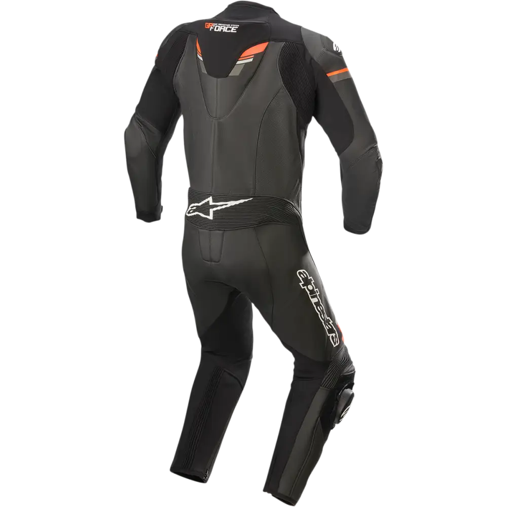 Alpinestars GP Force Chaser 1-Piece Leather Suit - Black/Red Fluorescent