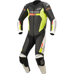 ALPINESTARS GP Force Chaser 1-Piece Leather Suit - Black/White/Red Fluo/Yellow Fluo - US 42 / EU 52 3150321-1236-52