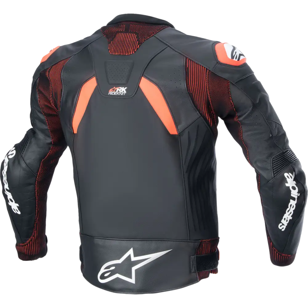 ALPINESTARS GP Plus R v4 Rideknit? Leather Jacket - Black/Red Fluo/White - US 42 / EU 52 3100324-1321-52