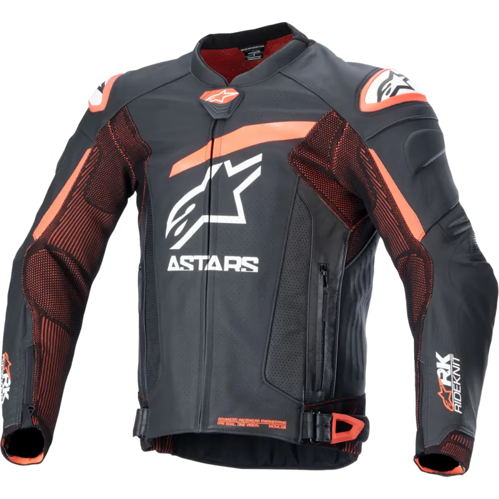 ALPINESTARS GP Plus R v4 Rideknit? Leather Jacket - Black/Red Fluo/White - US 44 / EU 54 3100324-1321-54