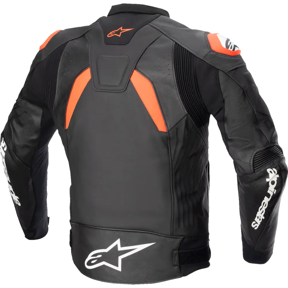 ALPINESTARS GP Plus v4 Leather Jacket - Black/Red Fluo/White - US 48 / EU 58 3100524-1321-58