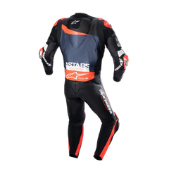 ALPINESTARS GP Plus v4 Leather Suit - Black/Red Fluo/Dark Blue - US 38 / EU 48 3150523135748
