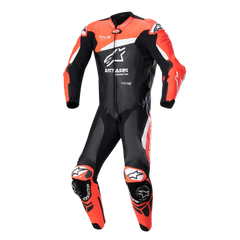ALPINESTARS GP Plus v4 Leather Suit - Black/Red Fluo/White - US 42 / EU 52 3150523132152