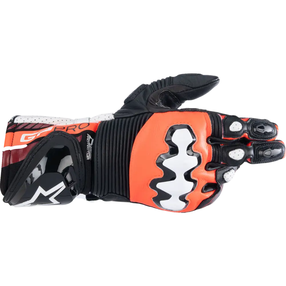 ALPINESTARS GP Pro R4 Gloves - Black/Fluo Red/White - 3XL 3556724-1321-3X