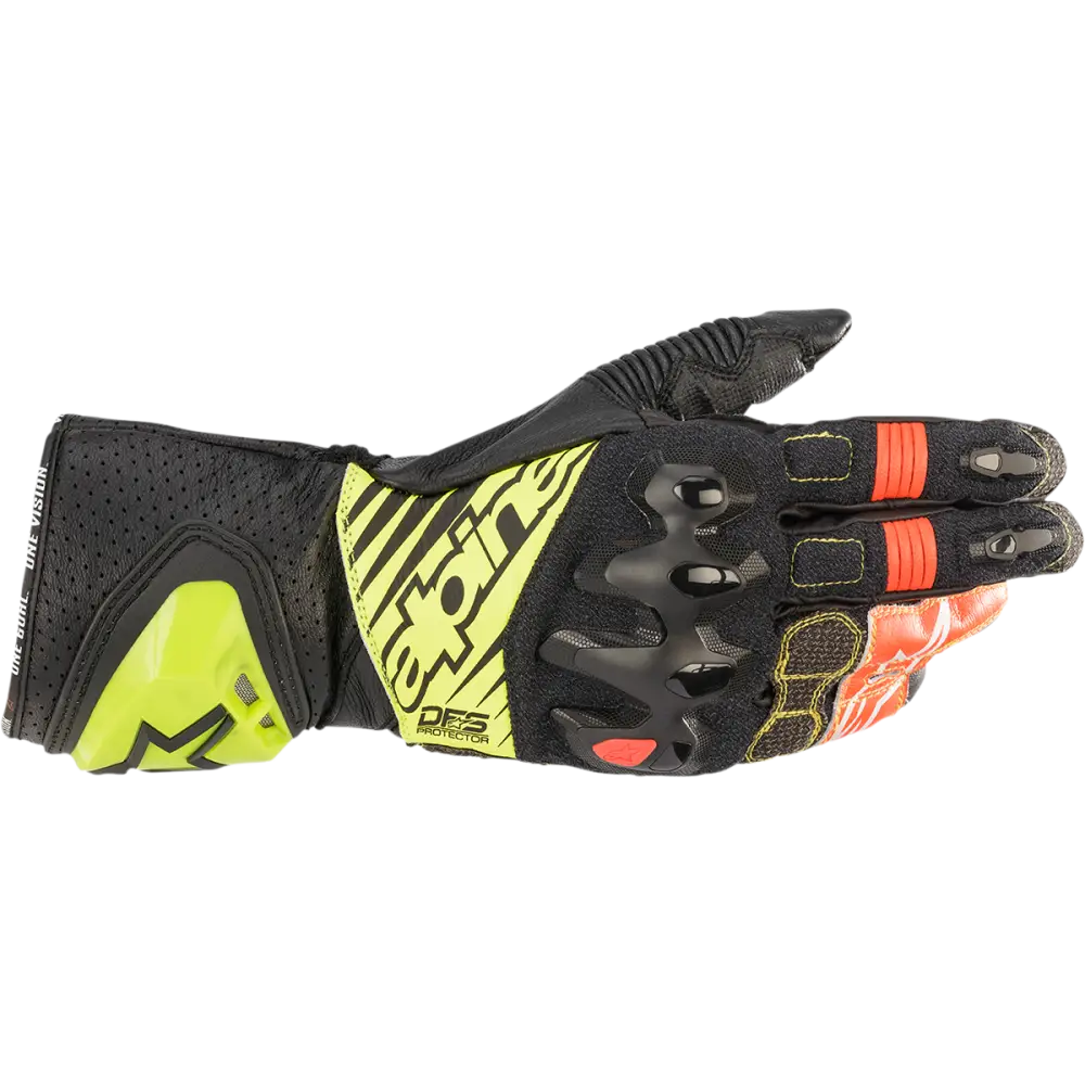 Alpinestars GP Tech v2 Gloves - Black/Fluo Yellow/White/Fluo Red & Black/White - Black/Fluo Yellow/White/Fluo Red