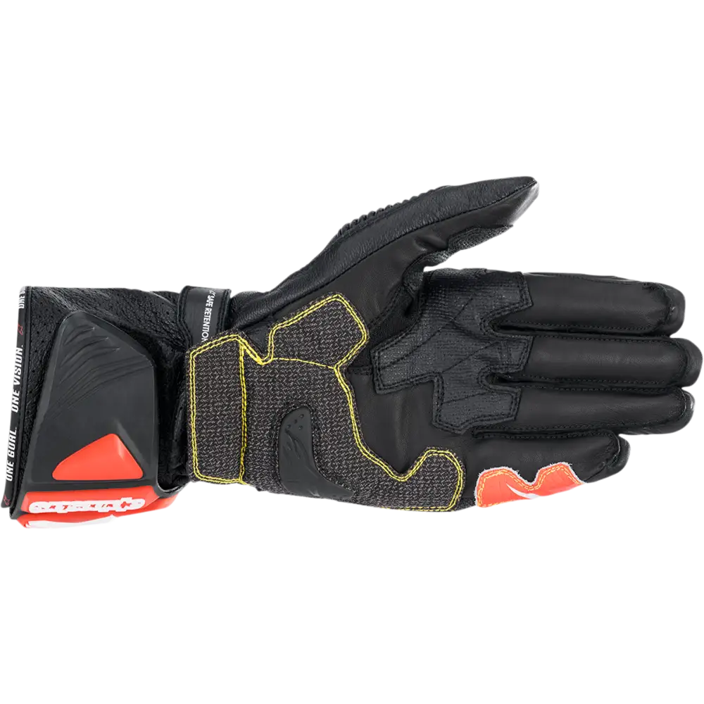 ALPINESTARS GP Tech v2 Gloves - Black/White/Fluo Red - 3XL 3556622-1231-3X