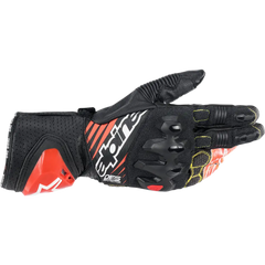 ALPINESTARS GP Tech v2 Gloves - Black/White/Fluo Red - 3XL 3556622-1231-3X