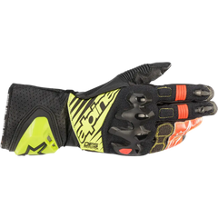 ALPINESTARS GP Tech V2 S Gloves - Black/Fluo Yellow/White/Fluo Red - 2XL 3556422-1503-2X
