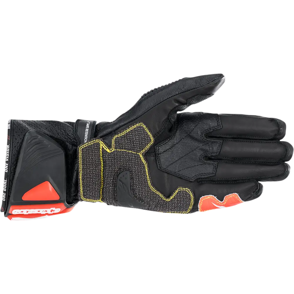 ALPINESTARS GP Tech V2 S Gloves - Black/White/Fluo Red - 3XL 3556422-1231-3X