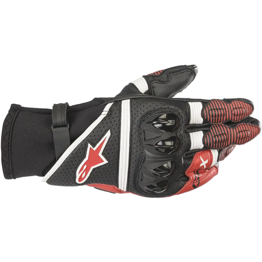 ALPINESTARS GPX V2 Gloves - Black/White/Bright Red - XL 3567219-1304-XL