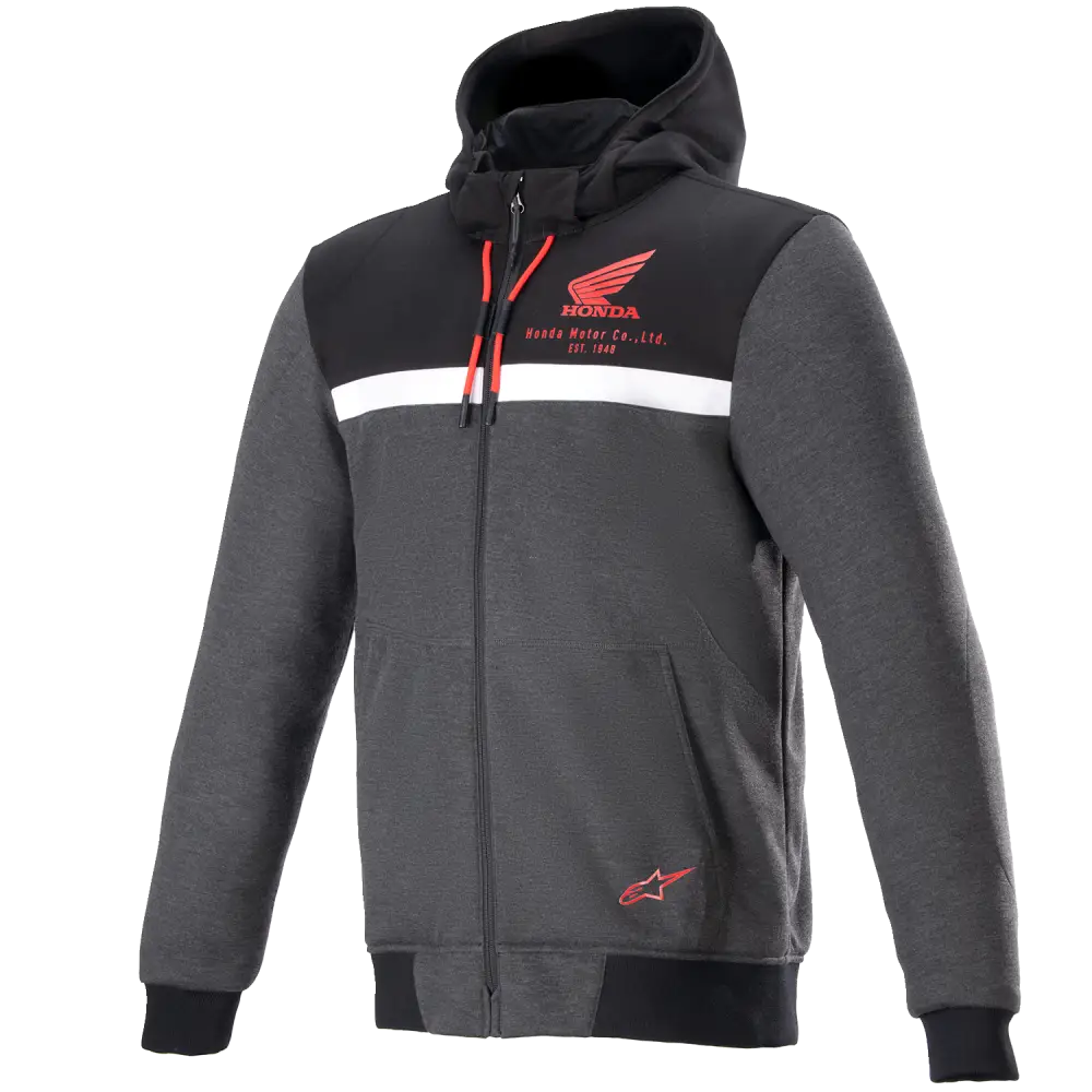 ALPINESTARS Honda Chrome Street Hoodie - Black/Gray/Red - Medium 4201323-1908-M