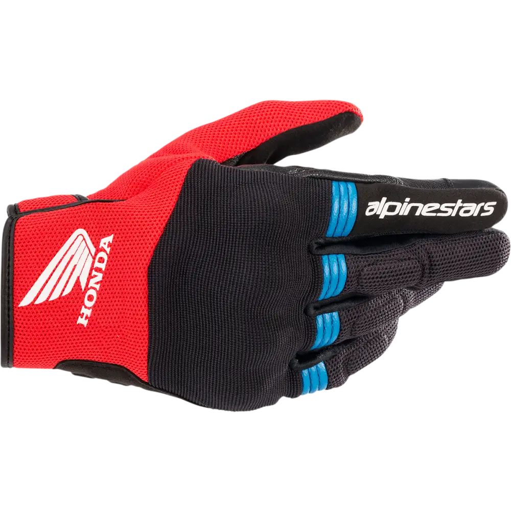 Alpinestars Honda Copper Gloves - Black/Bright Red/Blue / Small - Glove Group