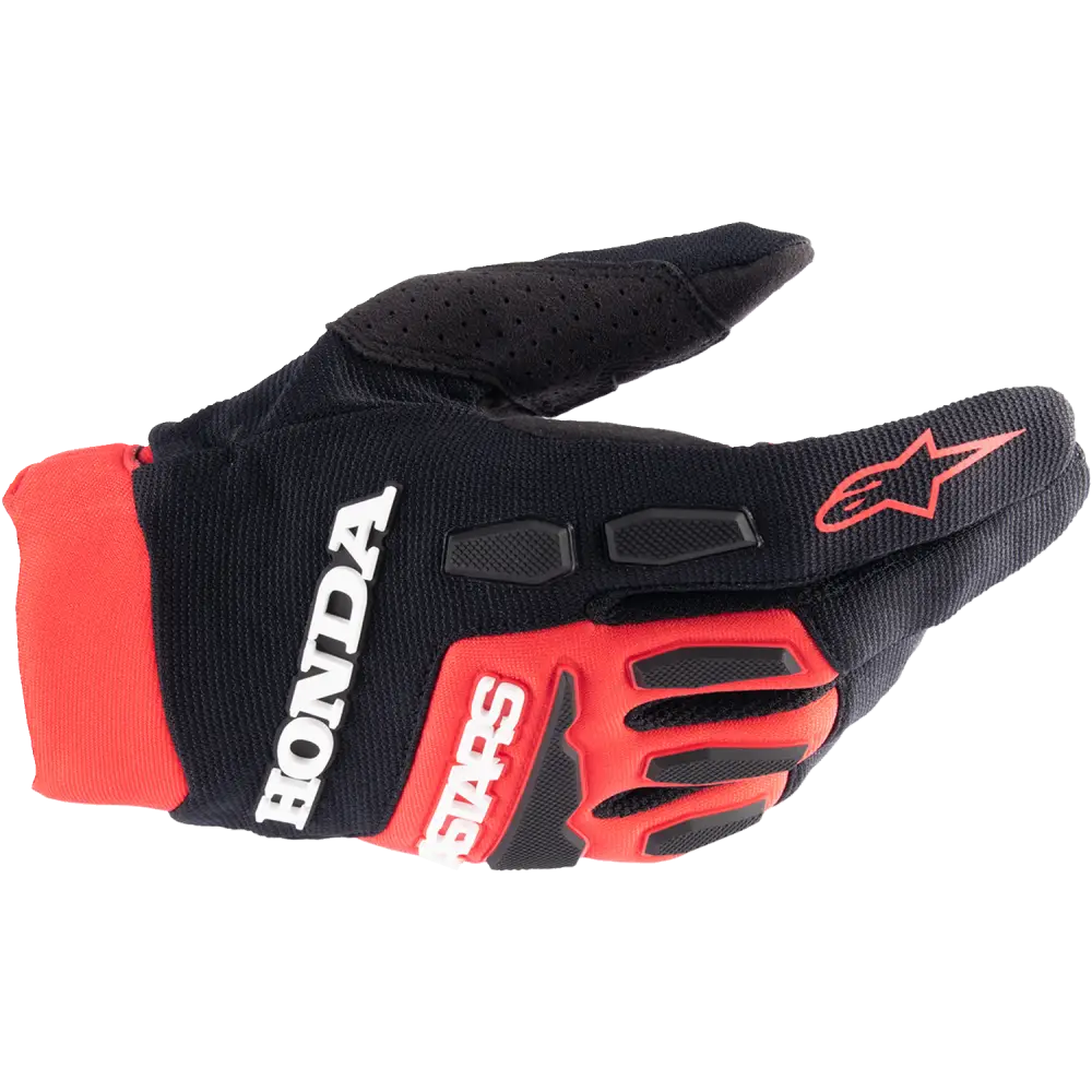 Alpinestars Honda Full Bore Gloves - Black/Bright Red - 2XL 3563823-1303-2X - Glove Group