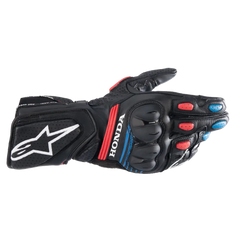 ALPINESTARS Honda SP-8 V3 Gloves - Black/Bright Red/Blue - 2XL 3558423-1317-2X