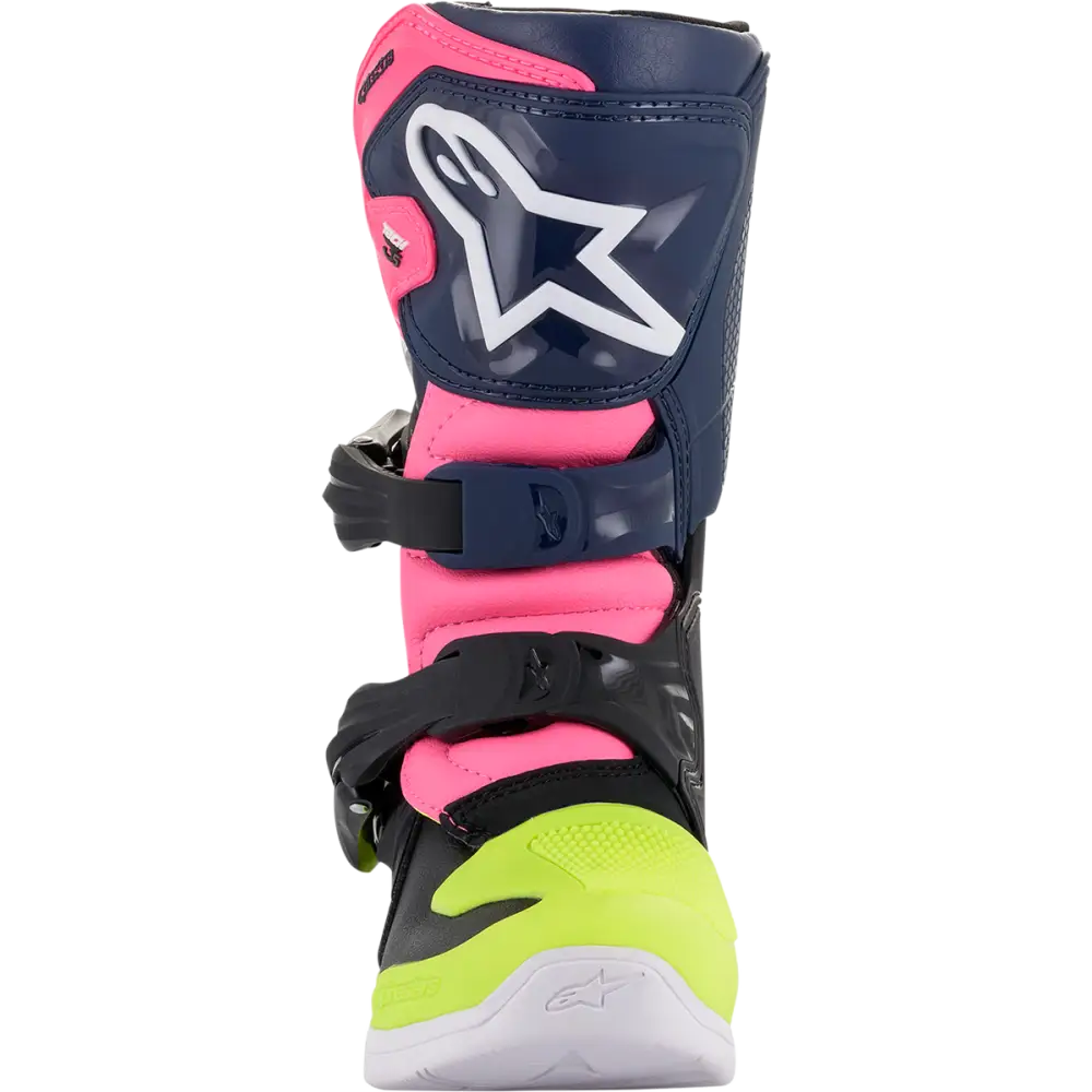 ALPINESTARS Kids Tech 3S Boots - Black/Blue/Pink/Yellow - US 1 2014518-1176-1