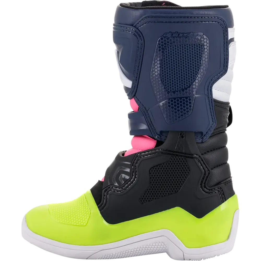 ALPINESTARS Kids Tech 3S Boots - Black/Blue/Pink/Yellow - US 11 2014518-1176-11