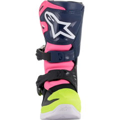 ALPINESTARS Kids Tech 3S Boots - Black/Blue/Pink/Yellow - US 12 2014518-1176-12