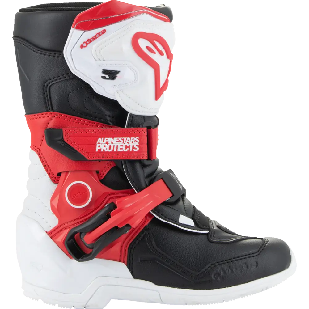 ALPINESTARS Kids Tech 3S Boots - Red/Black/White - US 1 2014524-2030-1