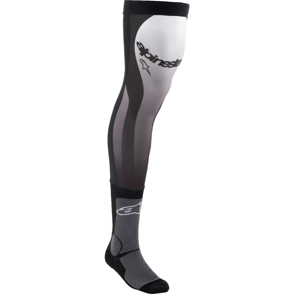 ALPINESTARS Knee Brace Socks - Black/White - Small/Medium 4701324-12-S/M