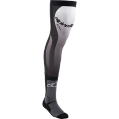 ALPINESTARS Knee Brace Socks - Black/White - Small/Medium 4701324-12-S/M