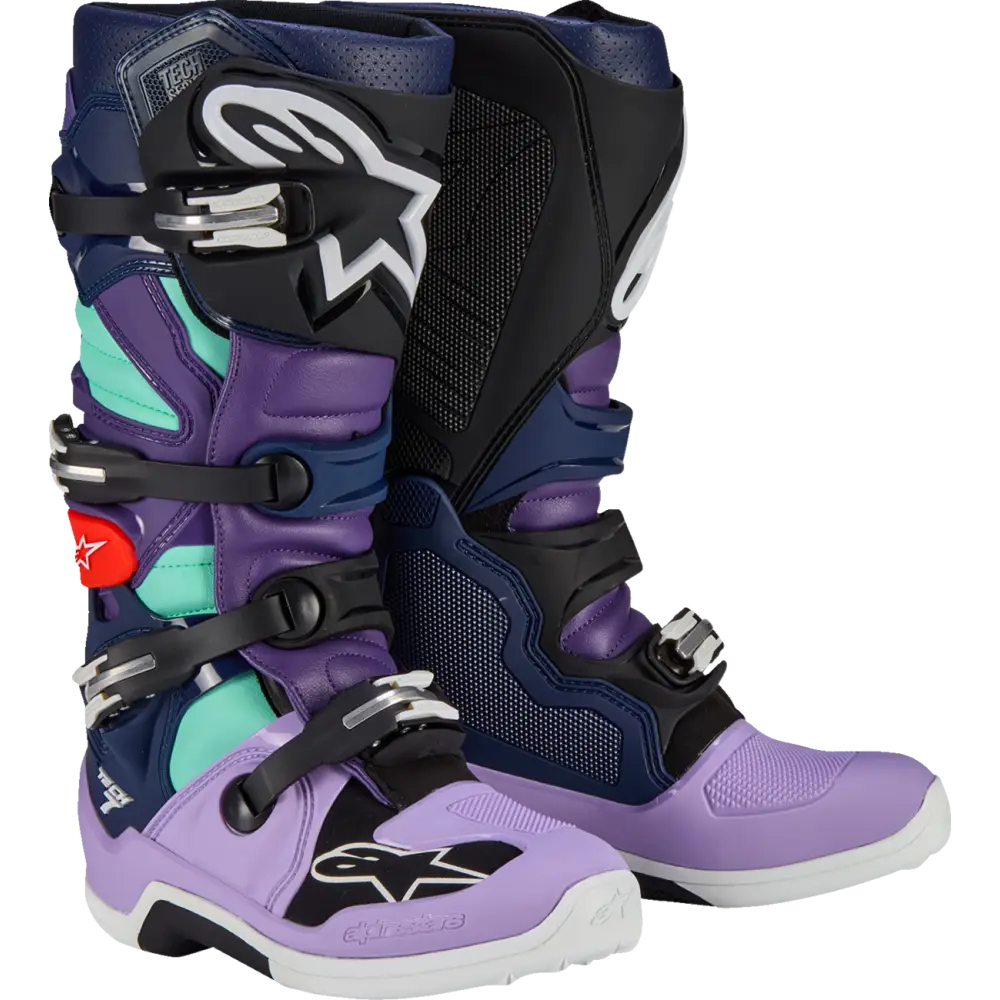 ALPINESTARS Limited Edition Imperial Tech 7 Boots - Purple/Blue/Black - Part Number 2012014-387-11 - Footwear Group