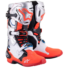 ALPINESTARS Limited Edition Vision Tech 10 Boots - Black/White/Silver/Red - US 11 2010020-1283-11
