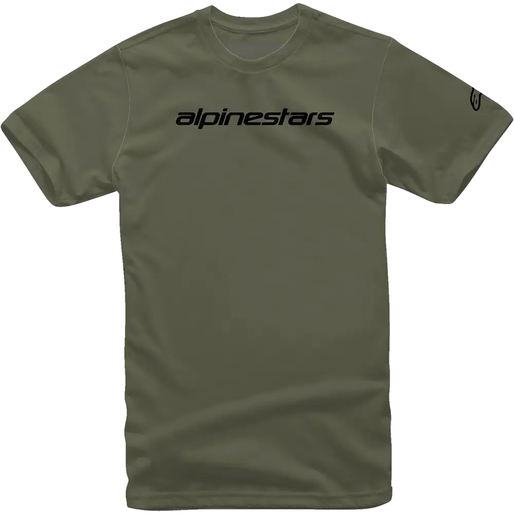 ALPINESTARS Linear Wordmark T-Shirt - Military/Black - Large 1212720206910L