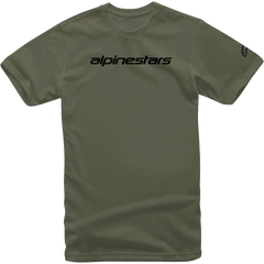 ALPINESTARS Linear Wordmark T-Shirt - Military/Black - Medium 1212720206910M