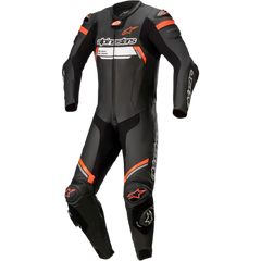 ALPINESTARS Missile Ignition v2 1-Piece Leather Suit - Black/Red Fluo - US 46 / EU 56 3150222-1030-56