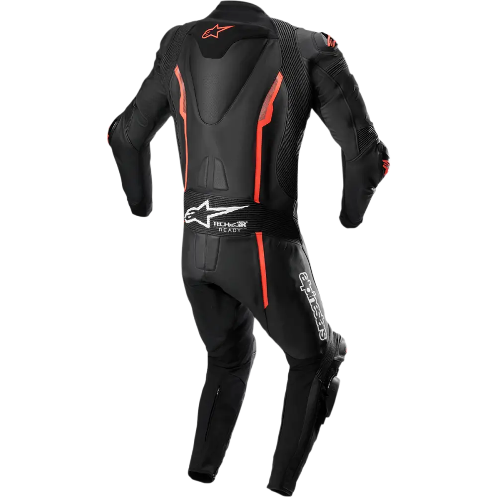 ALPINESTARS Missile v2 1-Piece Leather Suit - Black/Red Fluo - US 40 / EU 50 3150122-1030-50