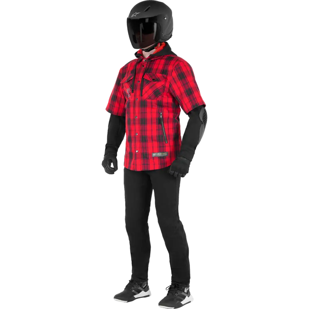 ALPINESTARS MO.ST.EQ Tartan Jacket - Red/Black - Medium 4300424-3136-M