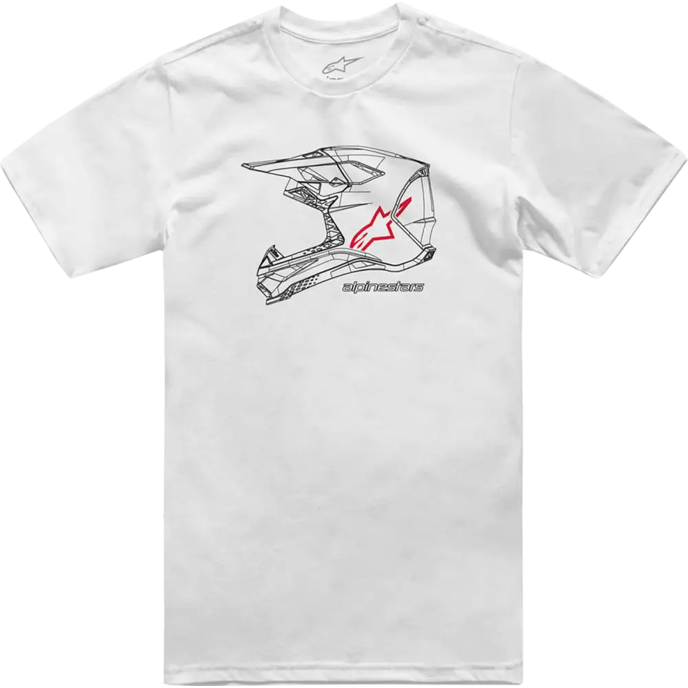 ALPINESTARS MX Helmet T-Shirt - White - 2XL 1214-73116-20-2XL