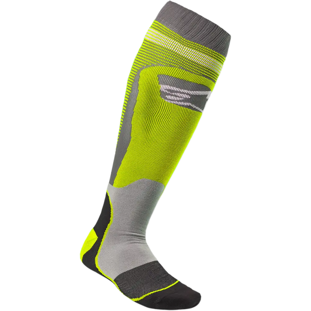 ALPINESTARS MX Plus 1 Socks - Yellow/Gray - Small/Medium 4701820-501-SM