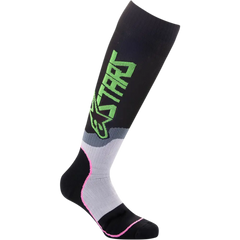 ALPINESTARS MX Plus-2 Socks - Black/Green/Neon/Pink Fluorescent - Large 4701920-1669-L