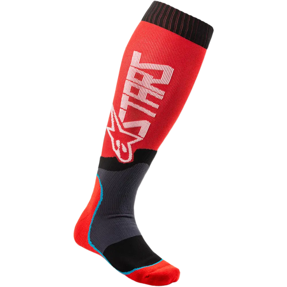 ALPINESTARS MX Plus 2 Socks - Red/White - Small/Medium 4701920-32-M
