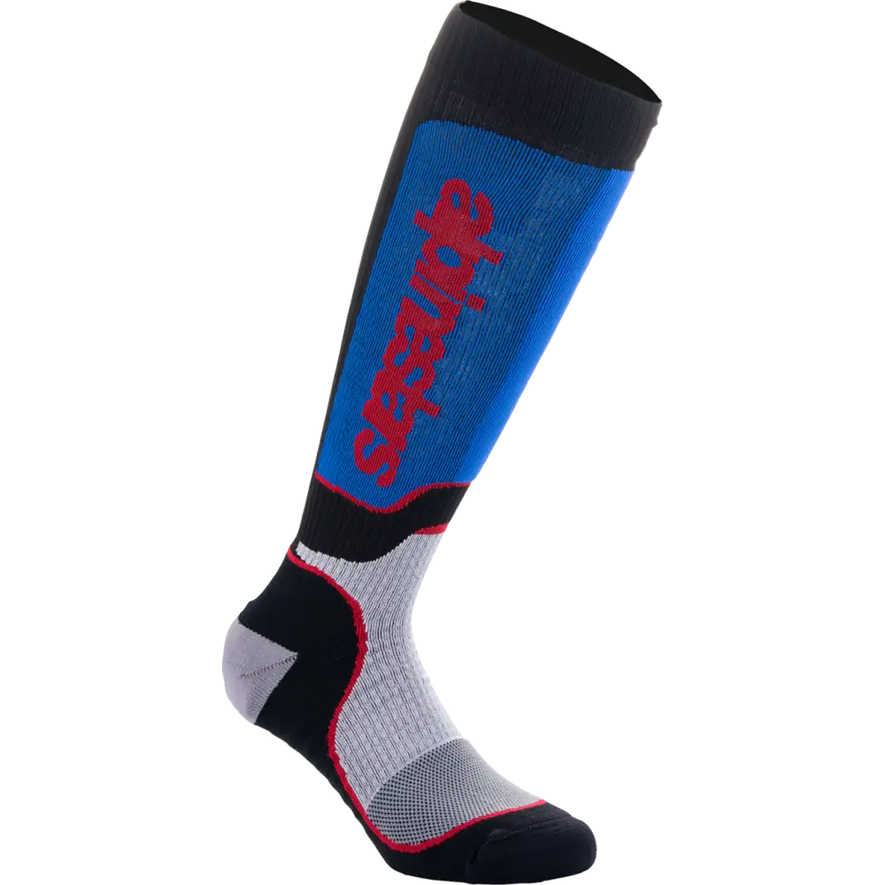 ALPINESTARS MX Plus Socks - Black/Red/White/Blue - Medium 4702324-1226-M