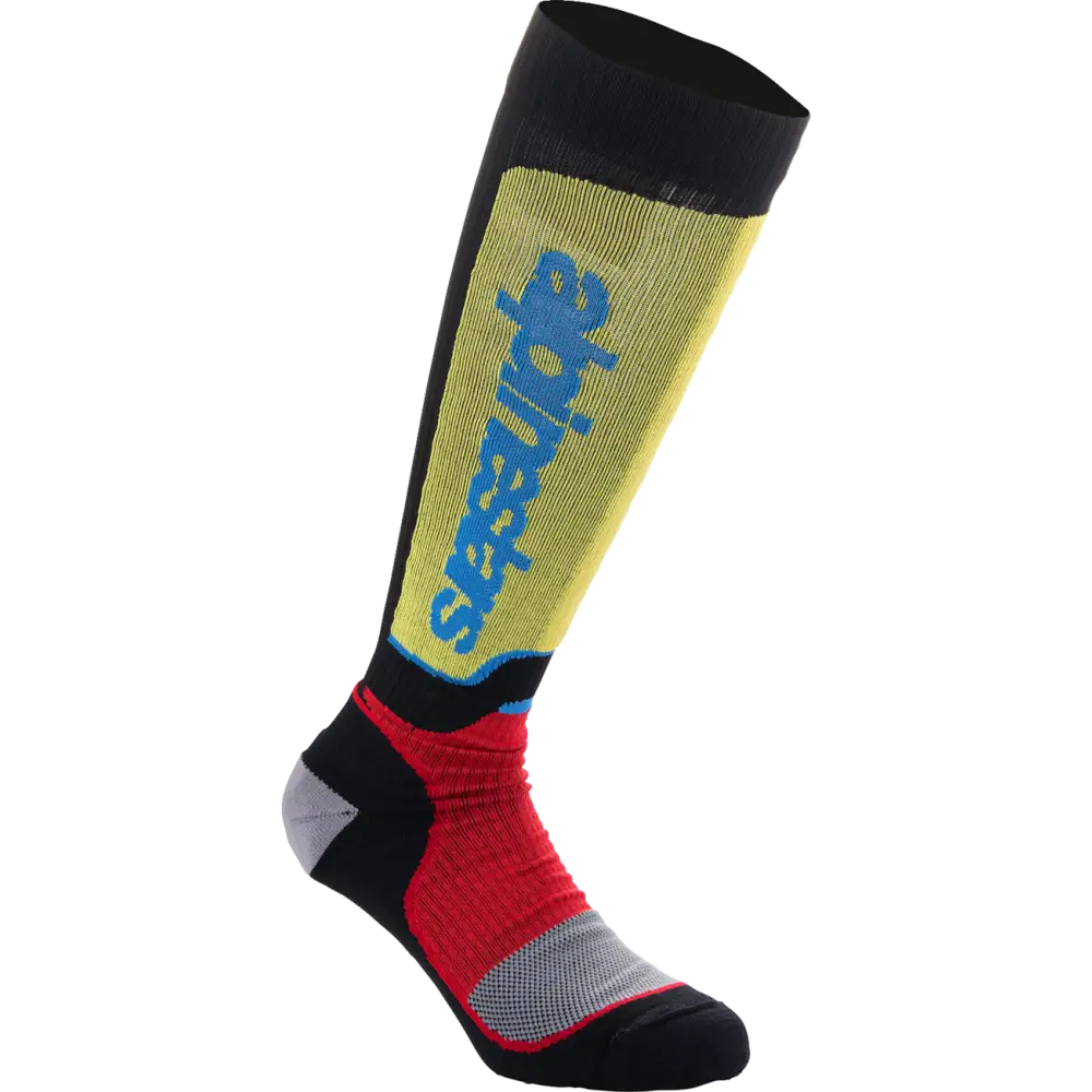 ALPINESTARS MX Plus Socks - Black/Red/Yellow/Blue - Medium 4702324-1212-M