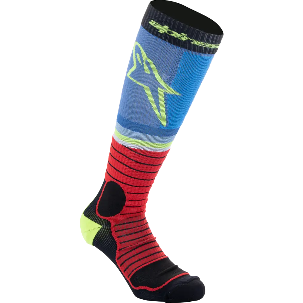 ALPINESTARS MX Pro Socks - Black/Red/Blue/Yellow - Large 4701524-1212-L