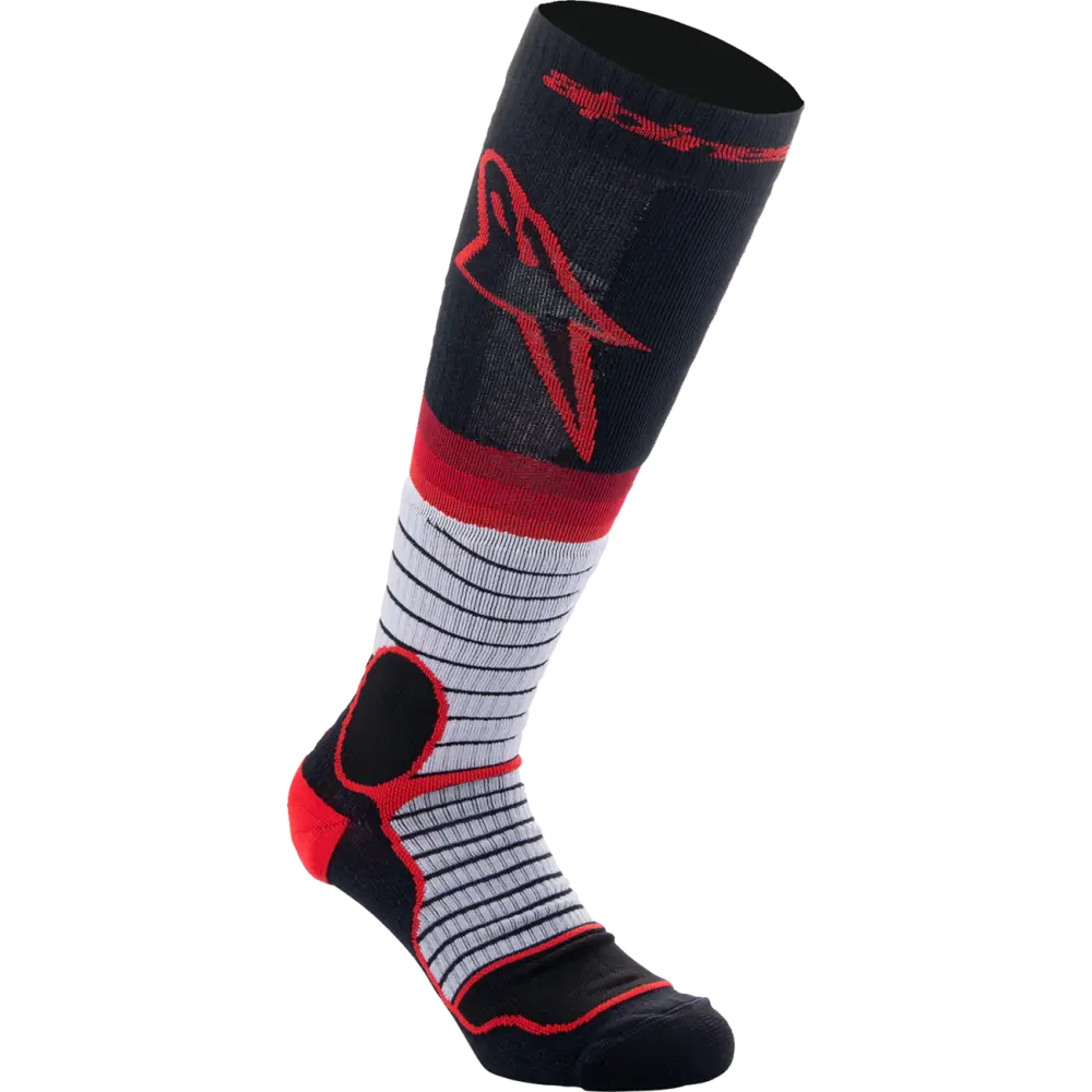 ALPINESTARS MX Pro Socks - Black/Red/Gray - Large 4701524-1215-L