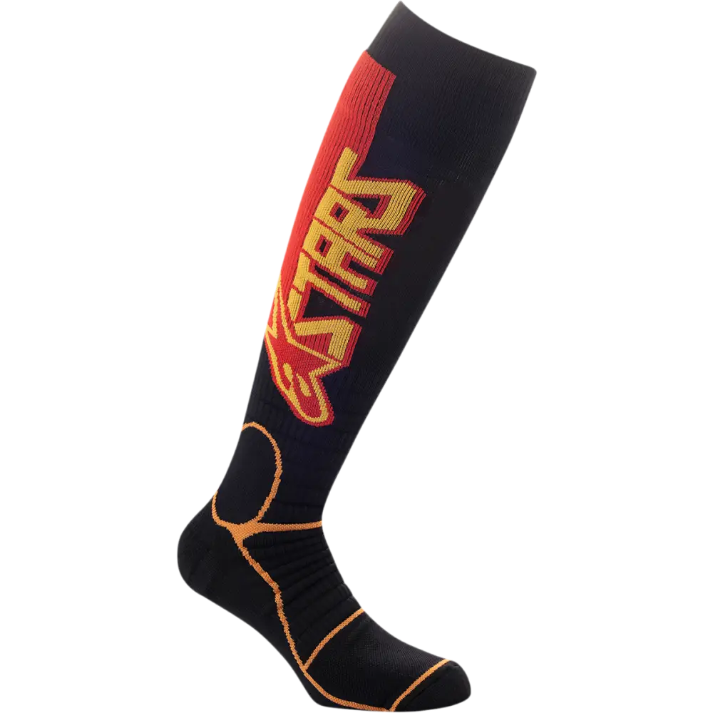 ALPINESTARS MX Pro Socks - Black/Yellow/Orange - Large 4701520-1540-L