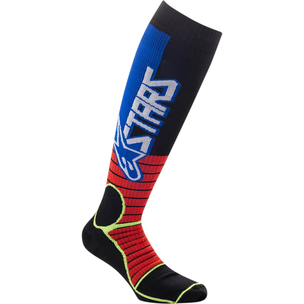 ALPINESTARS MX Pro Socks - Red/Yellow/Blue - Medium 4701520-3057-M