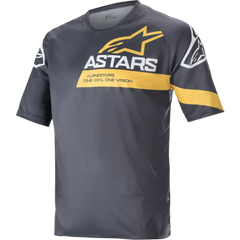 ALPINESTARS Racer V3 Short-Sleeve Jersey - Anthracite/Sulphur Yellow - Medium 1762922-1619-MD
