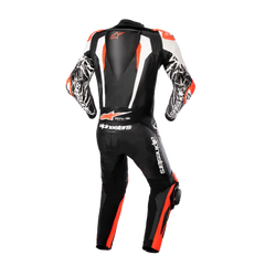 ALPINESTARS Racing Absolute v2 1-Piece Leather Suit - Black/White/Red Fluo - US 44 / EU 54 3156323123154