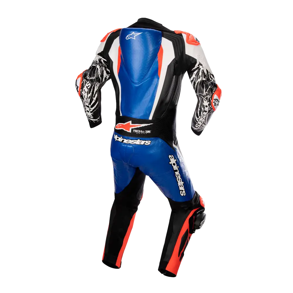 ALPINESTARS Racing Absolute v2 1-Piece Leather Suit - Metallic Blue/Black/White/Red Fluo - US 48 / EU 58 3156323718358