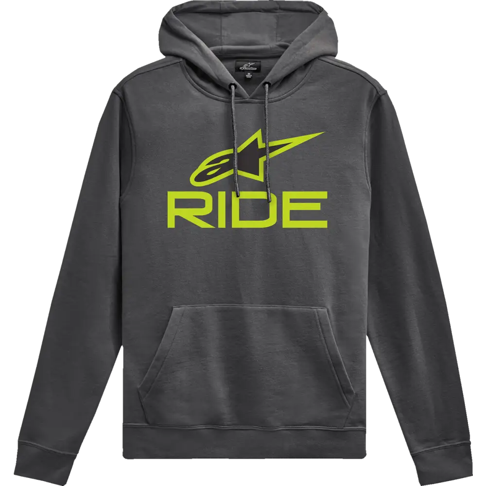 ALPINESTARS Ride V3 Pullover Hoodie - Charcoal/Lime/Black - Large 1244-52060-1845-L