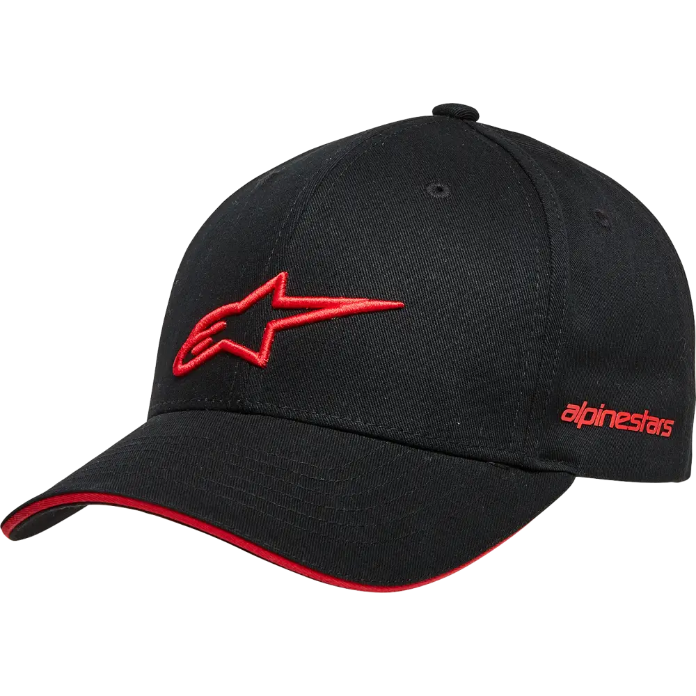 ALPINESTARS Rostrum Hat - Black/Red - One Size 1232-81000-1030