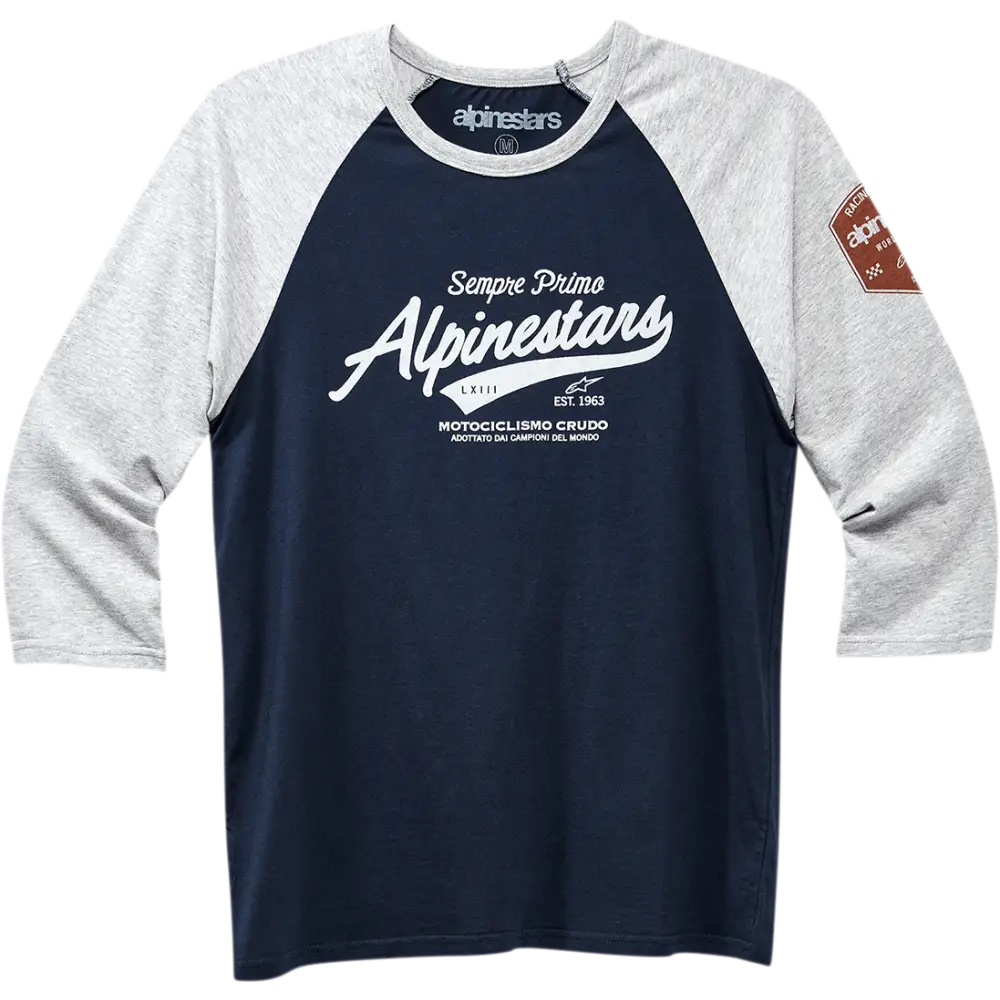 ALPINESTARS Script T-Shirt - Heather Gray/Navy - Large 1230715051171L
