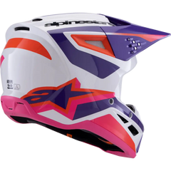 ALPINESTARS SM3 Helmet - Heat - Gloss White/Purple/Pink - Large 8301026-2052-L